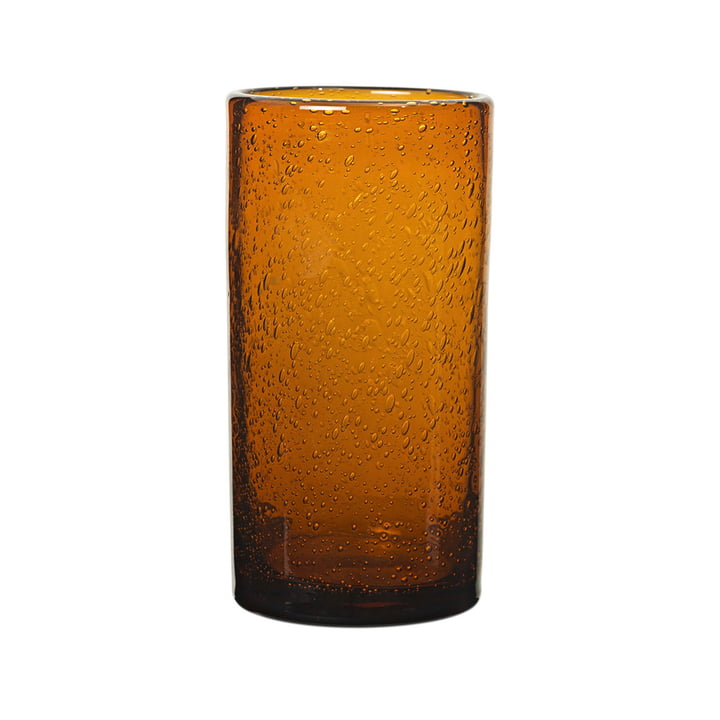 Oli Wasserglas, H 12 cm, recycelt amber von ferm Living