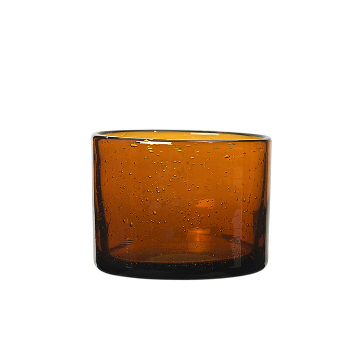 Oli Wasserglas, H 6 cm, recycelt amber von ferm Living