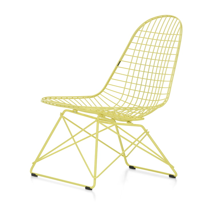 Wire Chair LKR, citron 92 (Kunststoffgleiter basic dark) von Vitra
