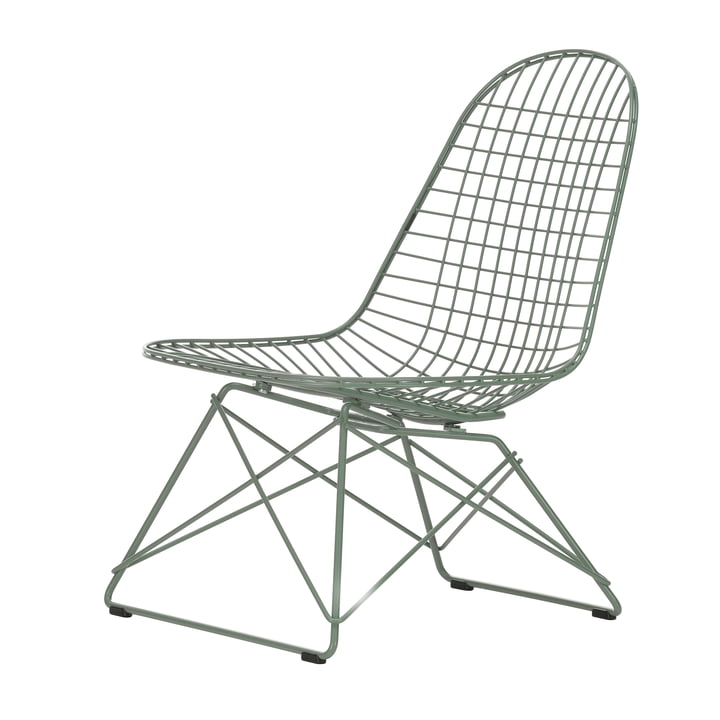 Wire Chair LKR, Eames Sea Foam Green (Kunststoffgleiter basic dark) von Vitra