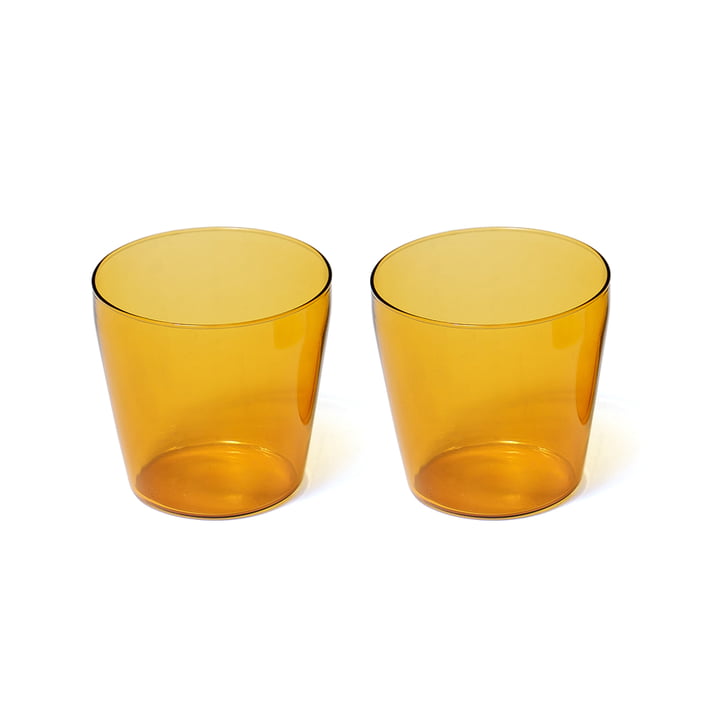 Milk Trinkglas, gelb (2er-Set) von NINE