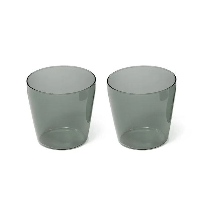 Milk Trinkglas, grau (2er-Set) von NINE