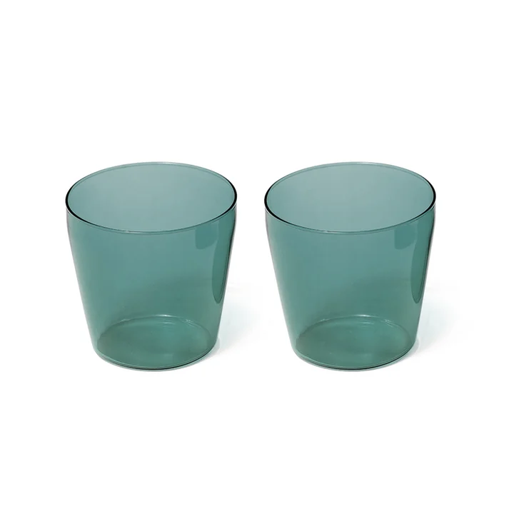 Milk Trinkglas, aqua (2er-Set) von NINE