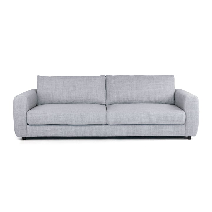Bente 3-Sitzer Sofa, 230 x 100 cm, hellgrau (Melina Grey Breeze 1240) von Nuuck