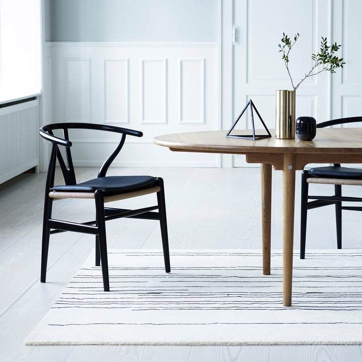 Leder-Kissen für CH24 Wishbone Chair von Carl Hansen