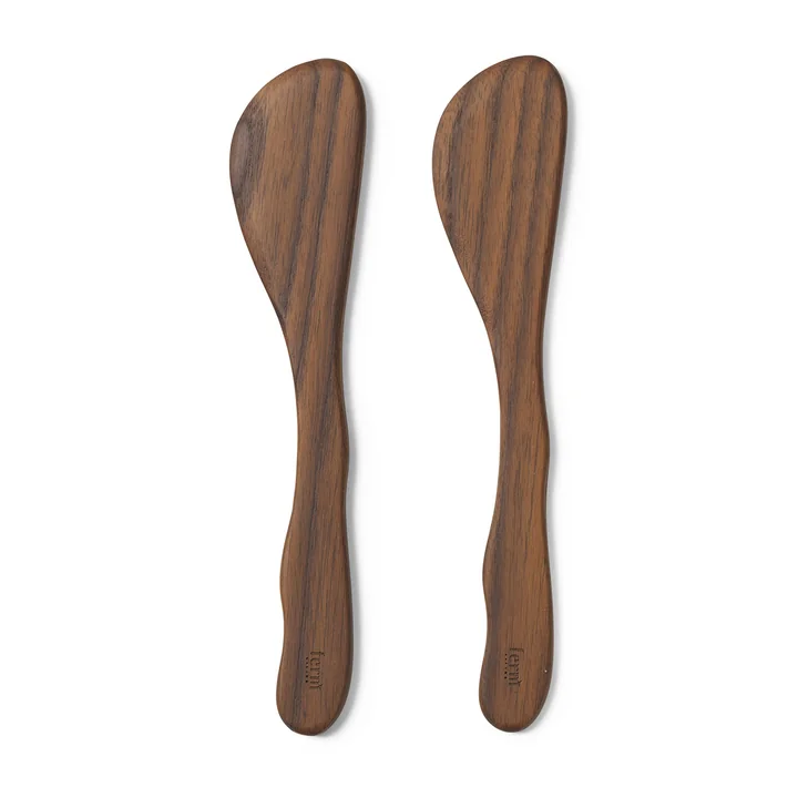 Ferm Living - Cairn Buttermesser, dunkelbraun (2er Set)