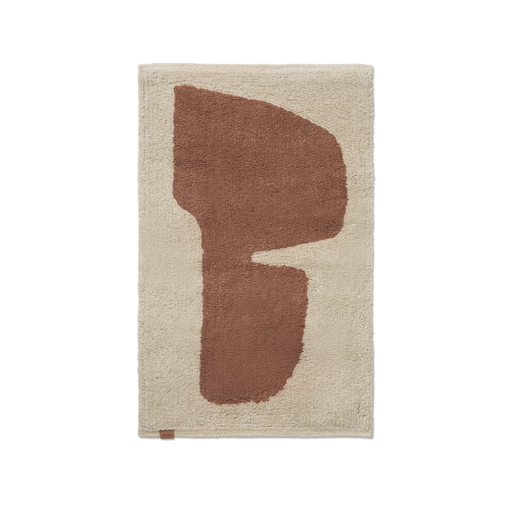 Lay Washable Fußmatte von ferm Living in der Ausführung parchment / rust