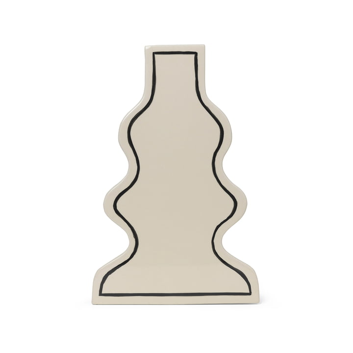 Paste Vase Curvy von ferm Living in der Farbe off-white