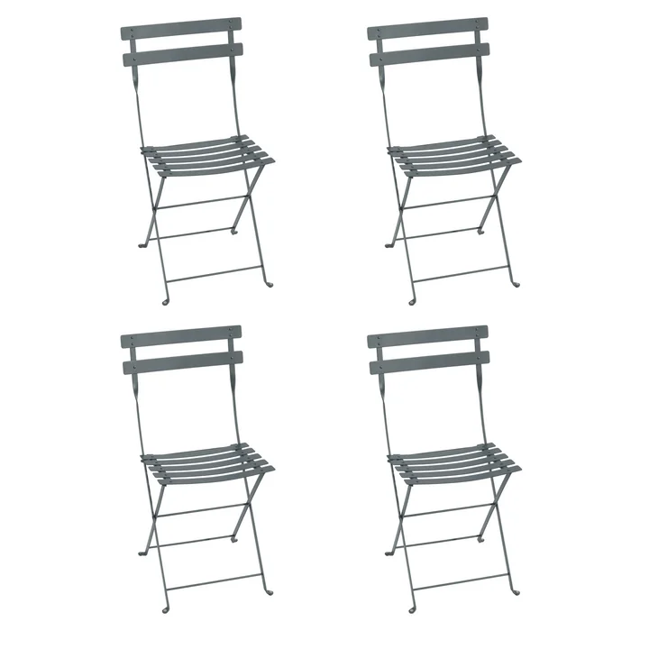 Fermob - Bistro Klappstuhl Metall, gewittergrau (4er Set)