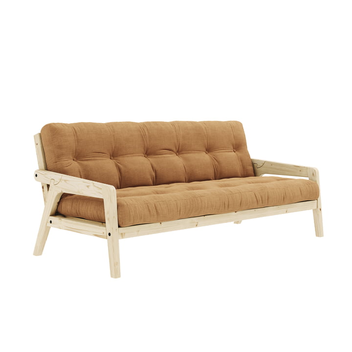 Grab Sofa von Karup Design in der Ausführung Kiefer natur / fudge brown (515)
