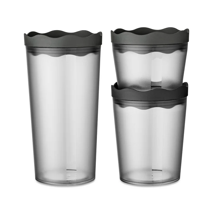 Koziol - PRINCE SET OSLO Vorratsdosenset, nature ash grey (3er-Set)