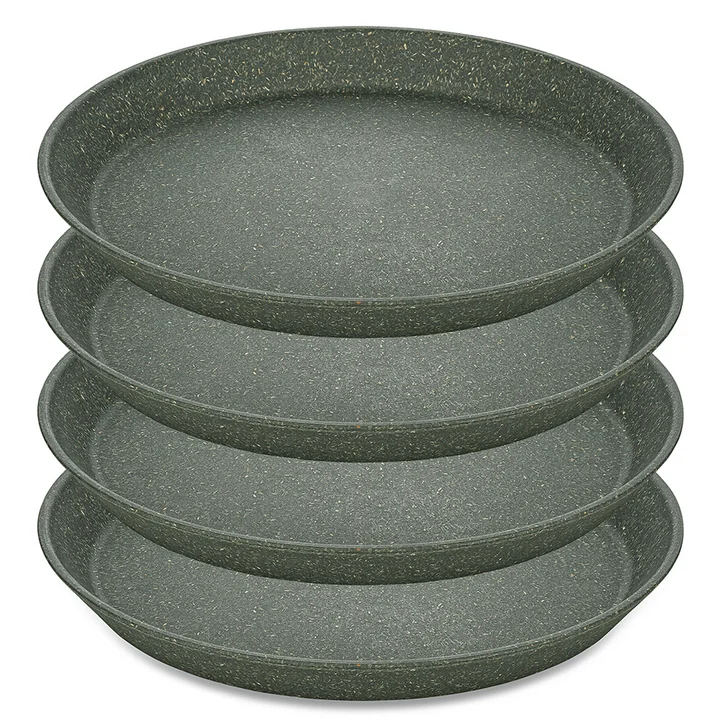 Koziol - CONNECT PLATE Kleiner Teller, 20,5 cm, nature ash grey (4er-Set)