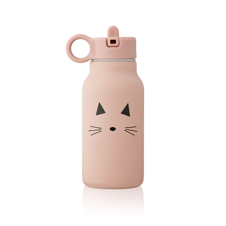 Falk Wasserflasche von LIEWOOD in der Ausführung Katze, rose