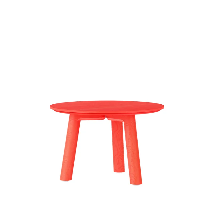 OUT Objekte unserer Tage - Meyer Color Couchtisch Medium H 35cm, Esche lackiert, leuchtrot
