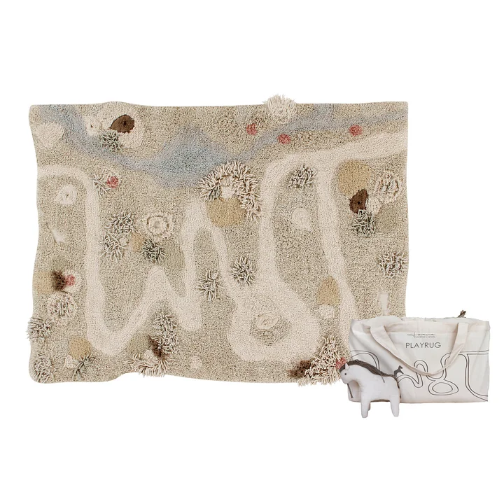 Path of Nature Spielteppich, 120 x 160 cm, natur / grün / rose (3er-Set) von Lorena Canals