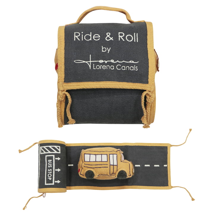 Ride & Roll Spielset, Schulbus, schwarz / gelb (2er-Set) von Lorena Canals