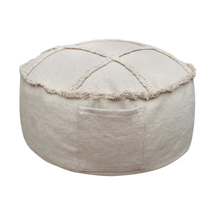 Tic-Tac-Toe Pouf, 50 x 50 cm, natur von Lorena Canals