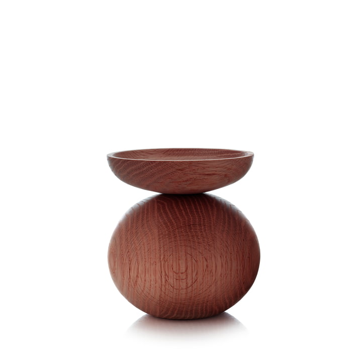 Shape Bowl Vase von applicata in der Ausführung geräucherte Eiche