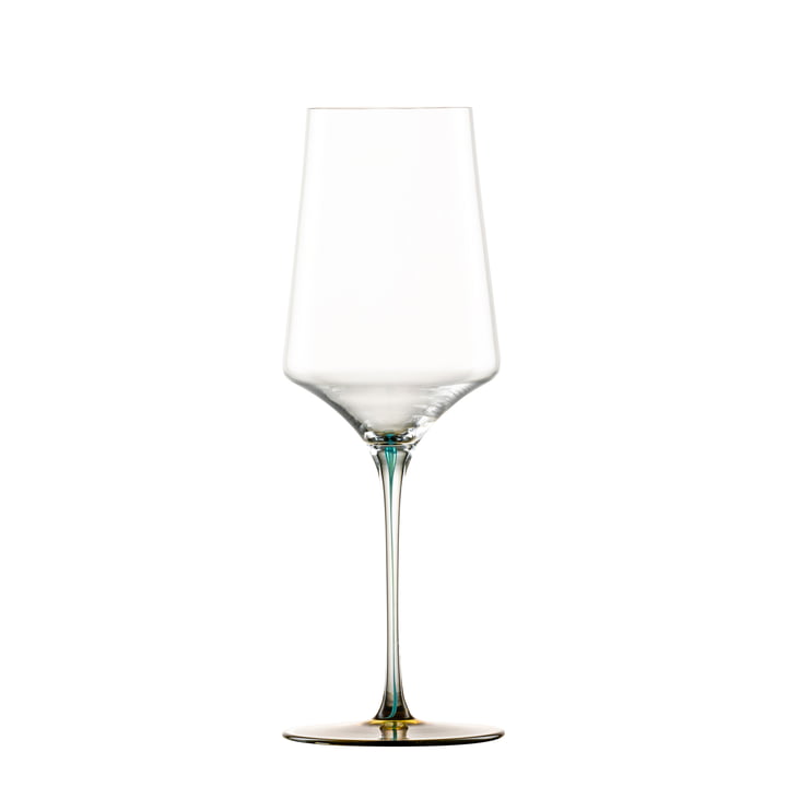 Ink Weißweinglas von Zwiesel Glas in der Farbe ockergrün