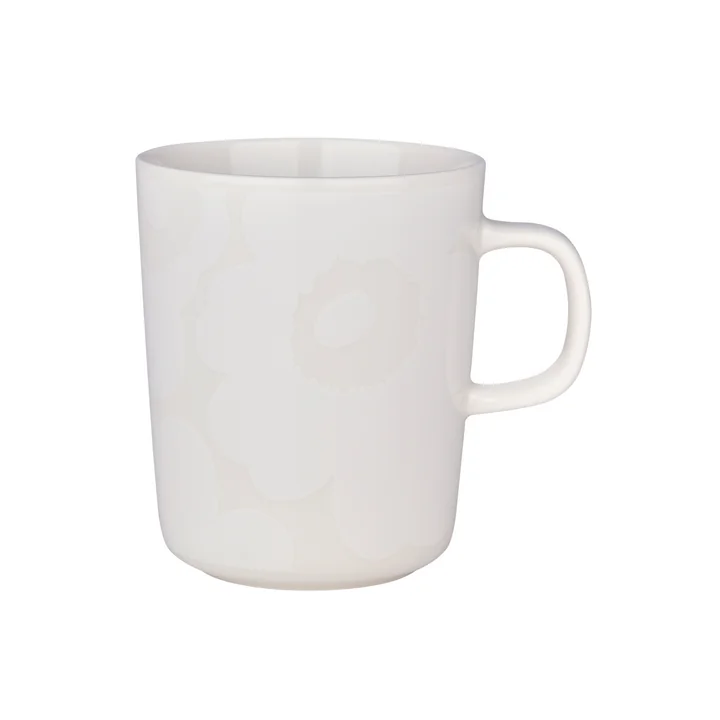 Oiva Unikko Becher mit Henkel, 250 ml, weiß / off-white von Marimekko