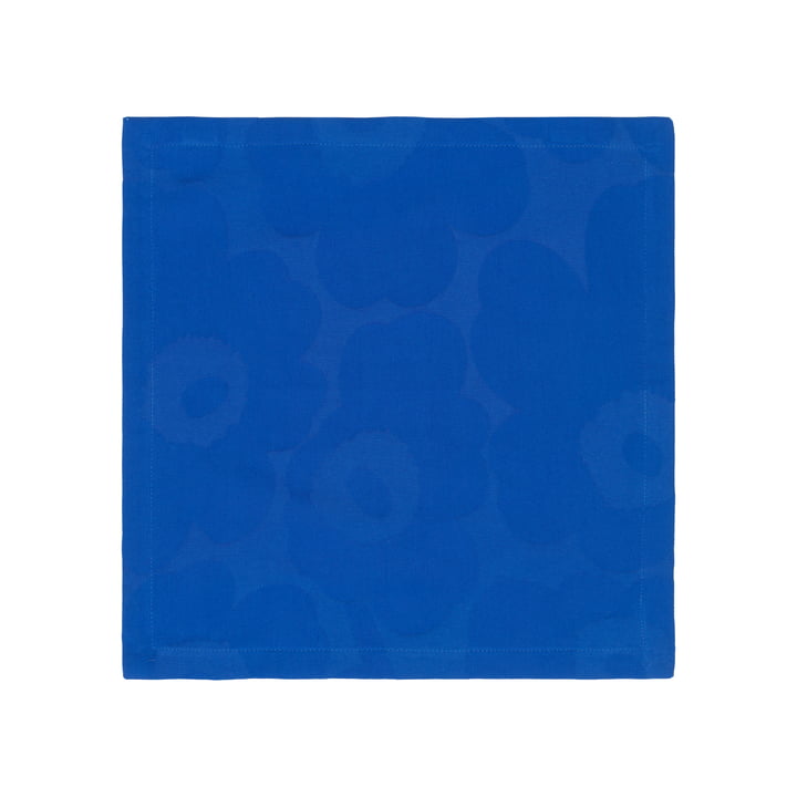 Unikko Serviette, 40 x 40 cm, dunkelblau / blau von Marimekko