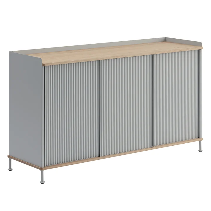 Muuto - Enfold Sideboard, 148 x 45 cm, eiche / grau