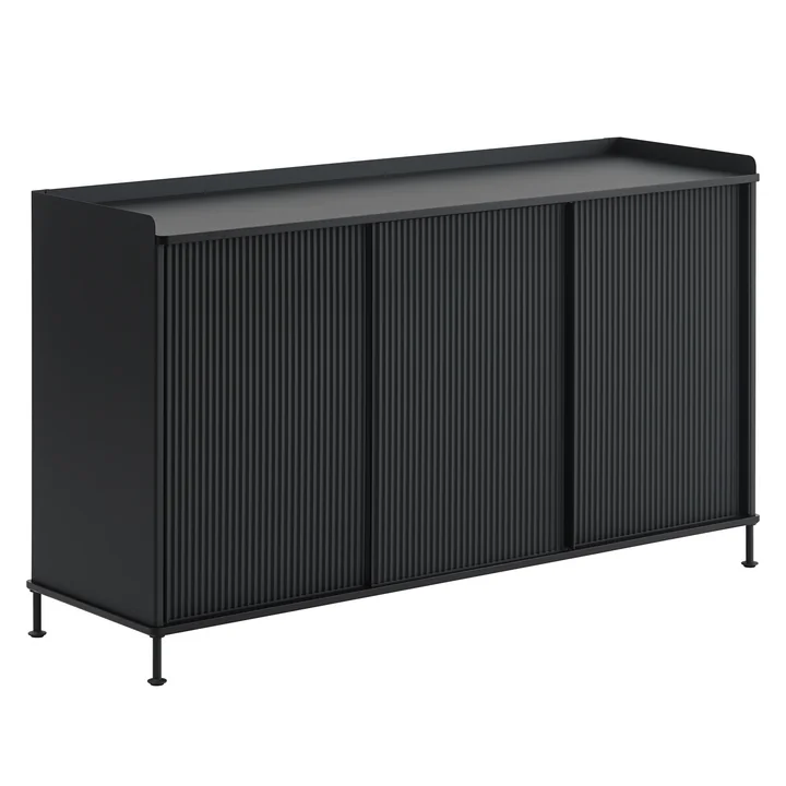 Muuto - Enfold Sideboard, 148 x 45 cm, schwarz / anthrazit