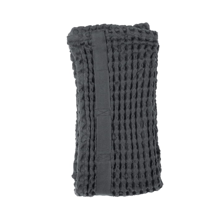 Big Waffle Handtuch, 50 x 75 cm, dunkelgrau von The Organic Company