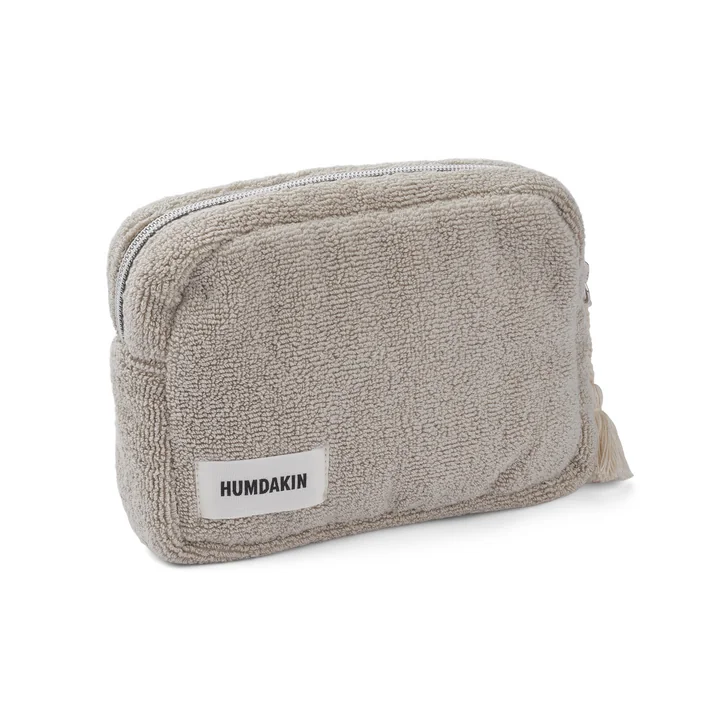Kosmetiktasche aus Frottee von Humdakin in der Farbe light stone