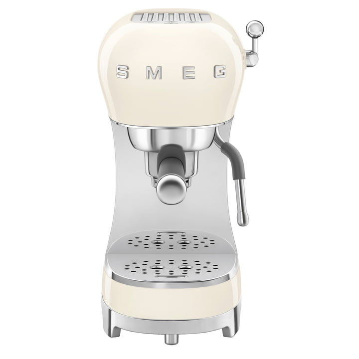 Espresso Kaffeemaschine mit Siebträger ECF02, creme, Tritan™ Renew von Smeg