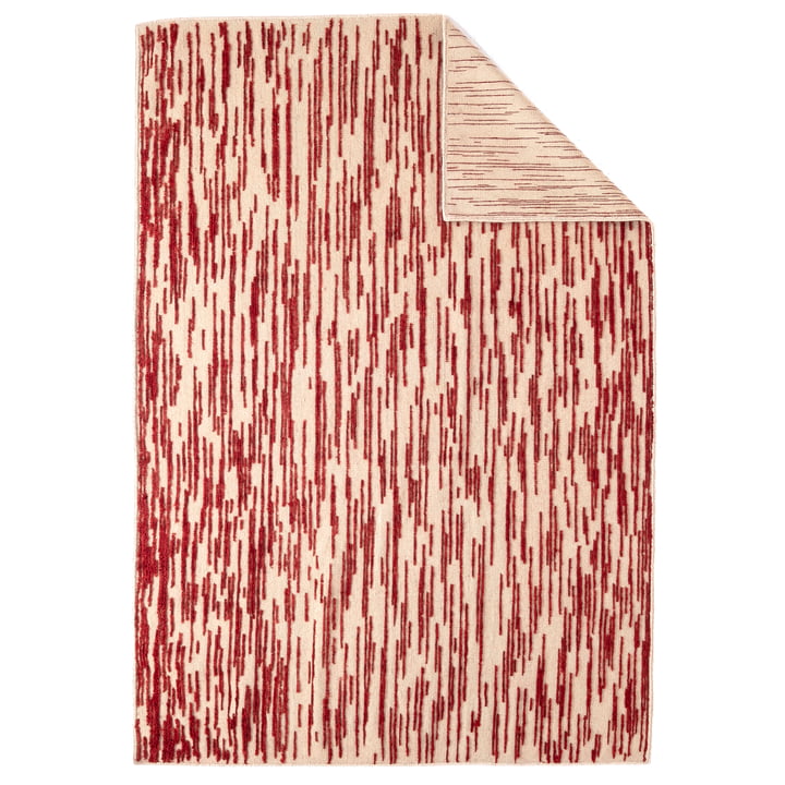 Doblecara 3 Wollteppich, wendbar, 200 x 300 cm, beige / rot von Nanimarquina