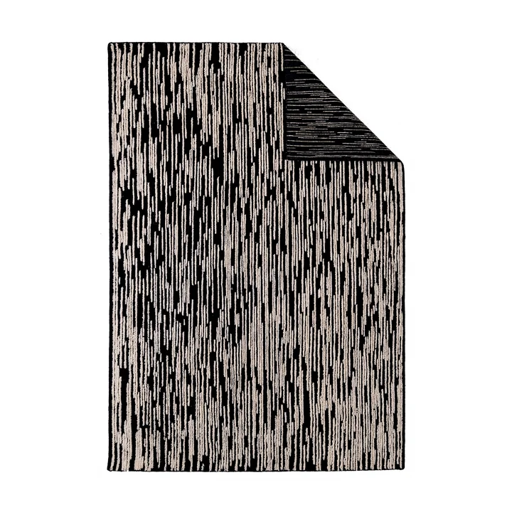 nanimarquina - Doblecara 2 Wollteppich, wendbar, 170 x 240 cm, beige / schwarz