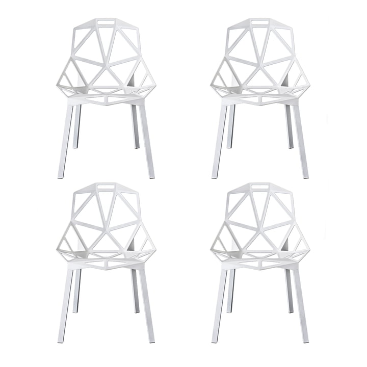 Magis - Chair One Outdoor Stuhl, stapelbar, weiß (4er-Set)