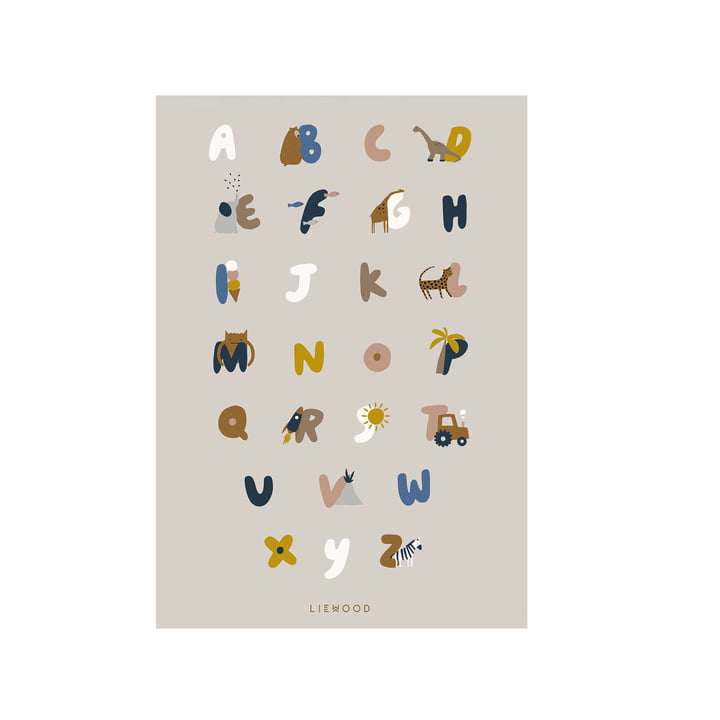 Beverly Poster, 50 x 70 cm, alphabet /sandy von LIEWOOD