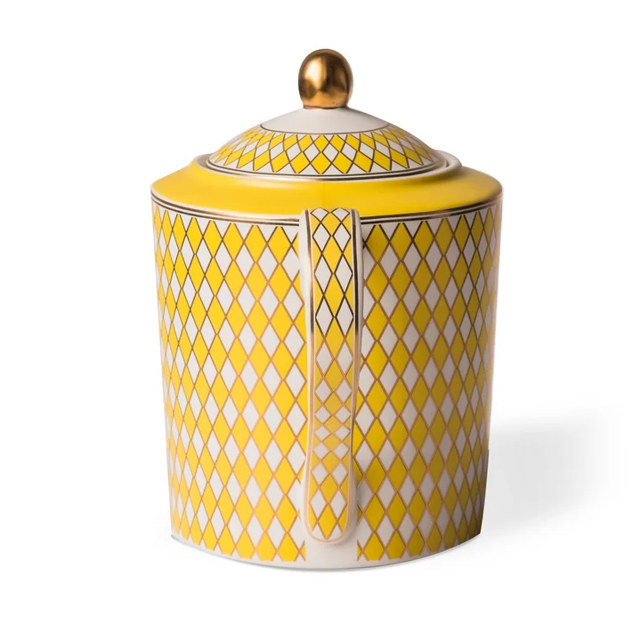 POLSPOTTEN - Chess Teekanne 1,1 l, matt glasiert, gelb / gold