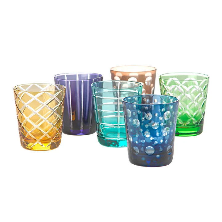 POLSPOTTEN - Cuttings Glas, mehrfarbig (6er-Set)