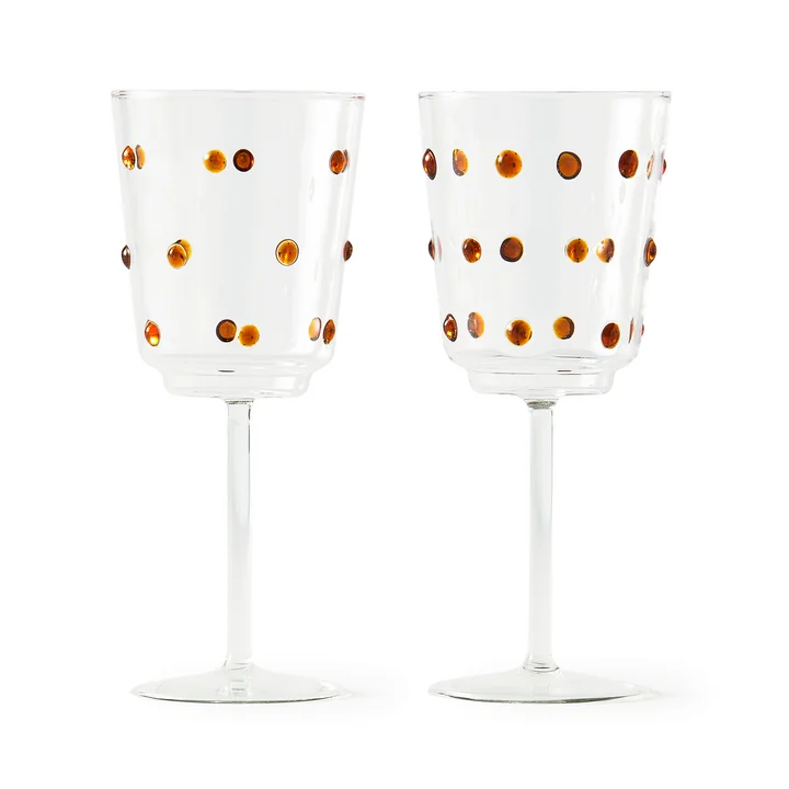 Nob Weinglas, H 20 cm, gelb (2er-Set) von POLSPOTTEN