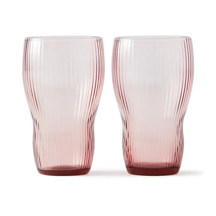 Pum Longdrink Glas, H 12 cm, dunkellila (2er-Set) von POLSPOTTEN