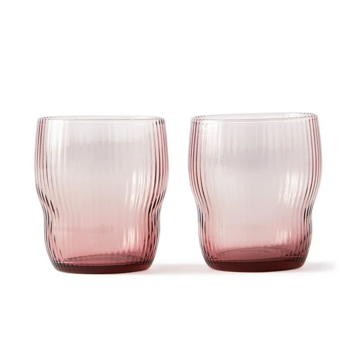 Pum Longdrink Glas, H 9 cm, dunkellila (2er-Set) von Pols Potten