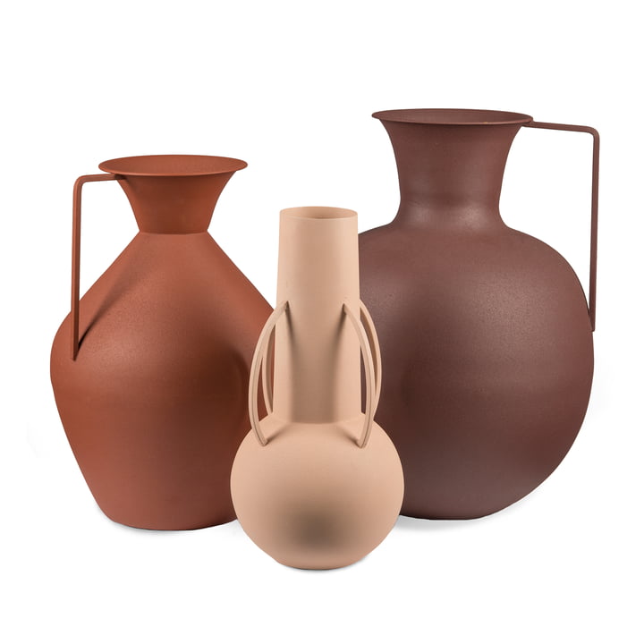 Roman Vase, mattbraun (3er-Set) von Pols Potten