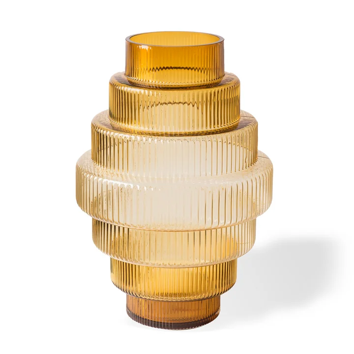 Steps Vase L, bernstein von POLSPOTTEN