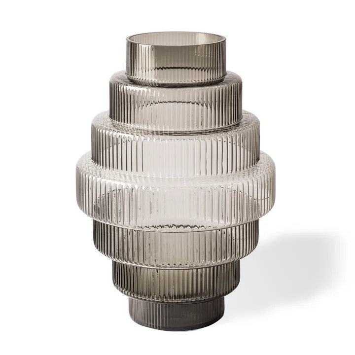 Steps Vase L, grau