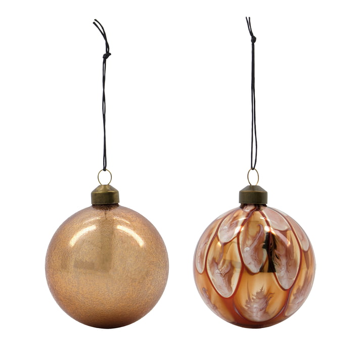 Runy Ornamente von House Doctor in der Ausführung amber (2er-Set)