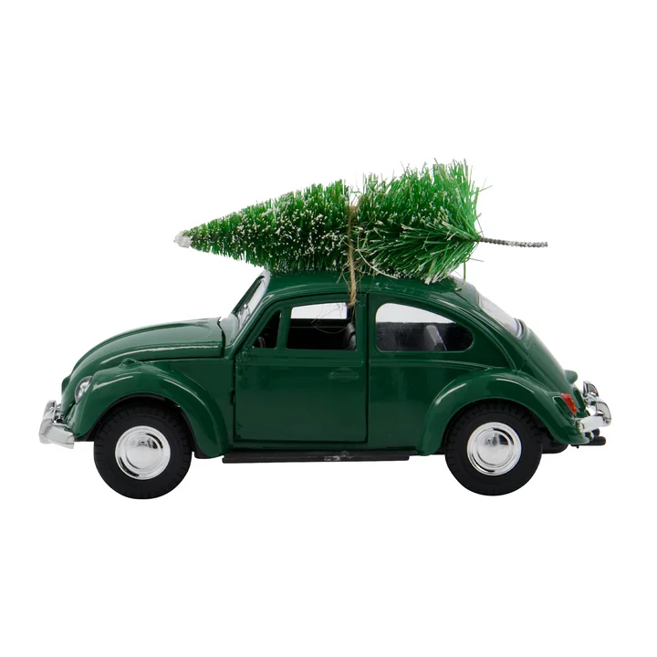 Xmas Cars Deko-Autos mini von House Doctor in der Farbe grün