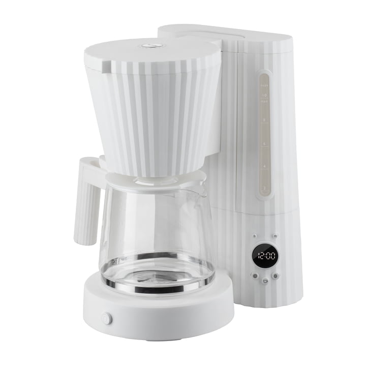 Plissé Filterkaffeemaschine von Alessi in der Farbe weiß