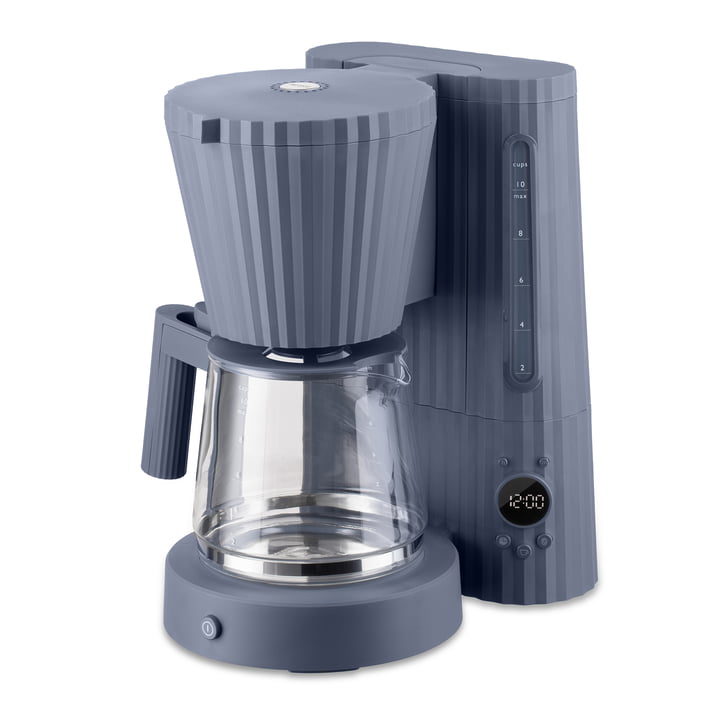 Plissé Filterkaffeemaschine von Alessi in der Farbe grau