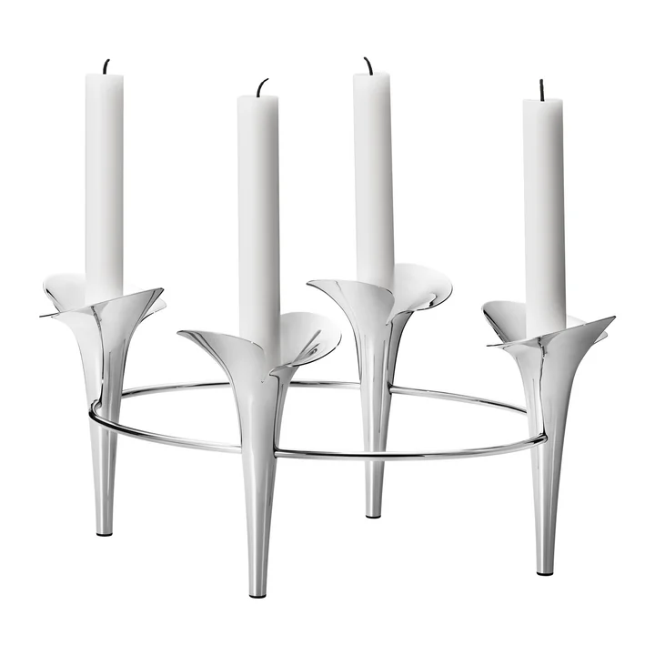 Bloom Botanica Kerzenhalter, Edelstahl von Georg Jensen