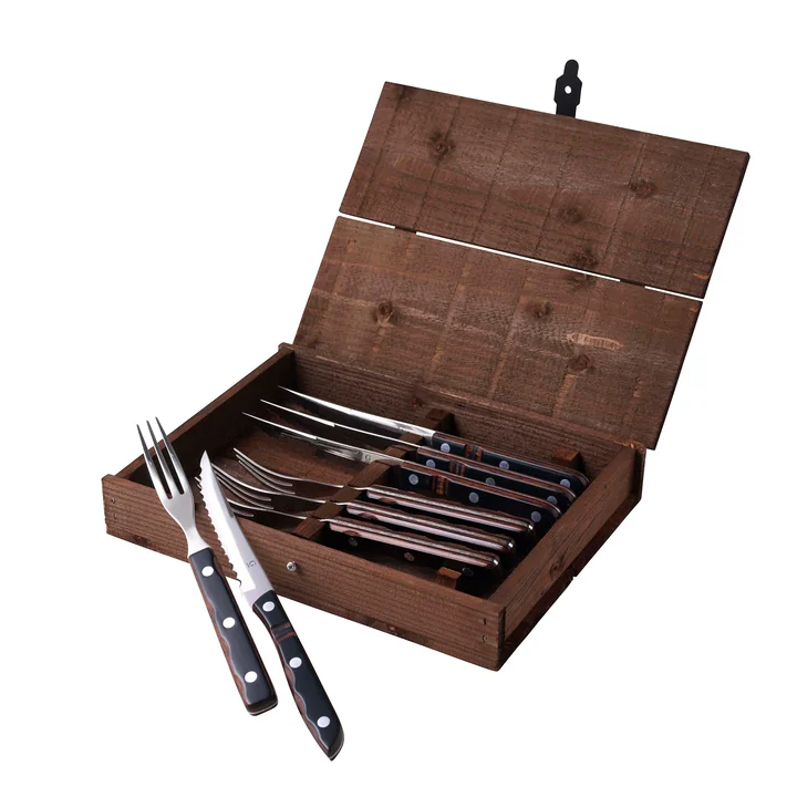 Old Farmer Steak Besteck von Gense in der Ausführung holz / stahl