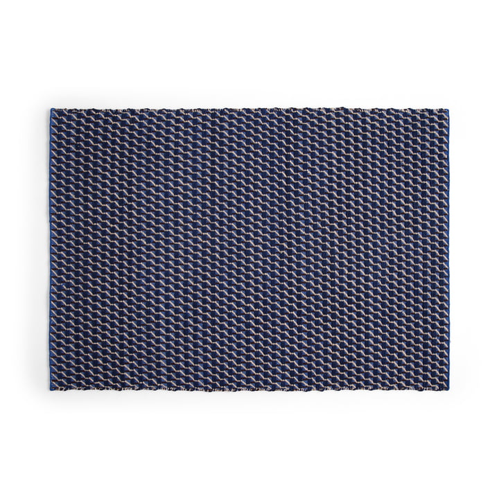 Channel Teppich, 50 x 80 cm, blau / weiß von HAY
