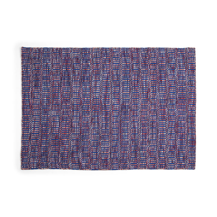 Radio Teppich, 140 x 200 cm, rot / blau von HAY